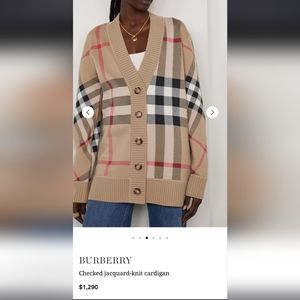 Burberry Checked jacquard-knit cardigan